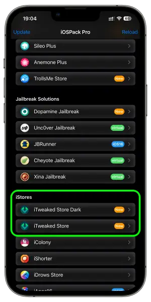 iTweaked App Store via iOSPack App